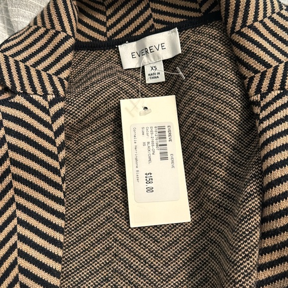 Evereve Cornelia Herringbone Blazer Size XS NWT it’s sold out at store - Picture 7 of 9